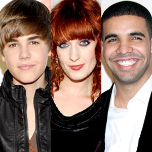 Justin Bieber, Florence Welch, Drake Justin Bieber, Florence Welch, Drake